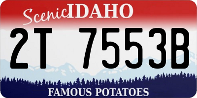 ID license plate 2T7553B