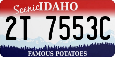 ID license plate 2T7553C