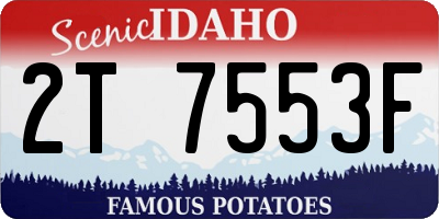 ID license plate 2T7553F