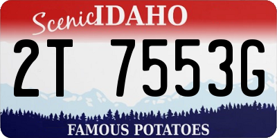 ID license plate 2T7553G