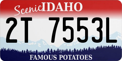ID license plate 2T7553L