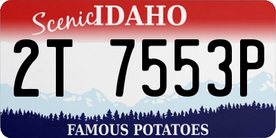 ID license plate 2T7553P