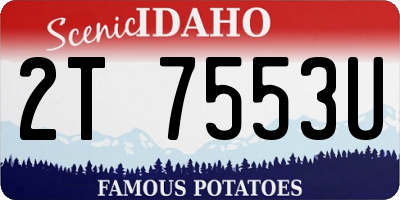 ID license plate 2T7553U