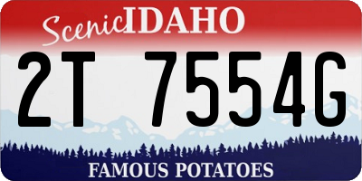 ID license plate 2T7554G