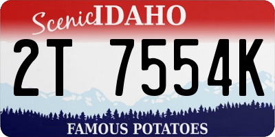 ID license plate 2T7554K