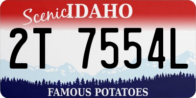 ID license plate 2T7554L