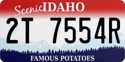 ID license plate 2T7554R