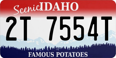 ID license plate 2T7554T