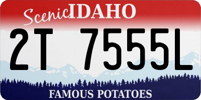 ID license plate 2T7555L