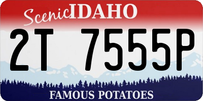 ID license plate 2T7555P
