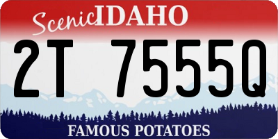 ID license plate 2T7555Q