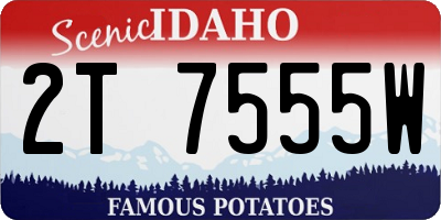 ID license plate 2T7555W