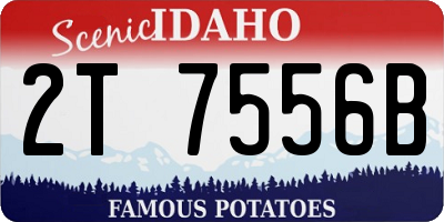 ID license plate 2T7556B