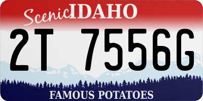ID license plate 2T7556G