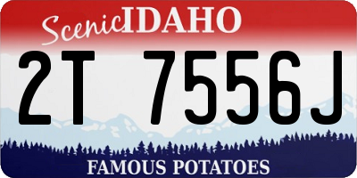 ID license plate 2T7556J
