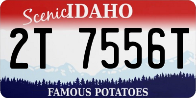 ID license plate 2T7556T