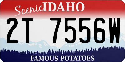 ID license plate 2T7556W
