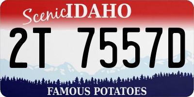 ID license plate 2T7557D