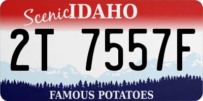 ID license plate 2T7557F