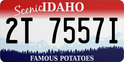 ID license plate 2T7557I