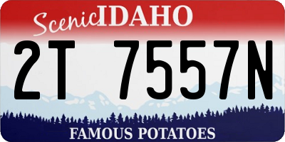 ID license plate 2T7557N