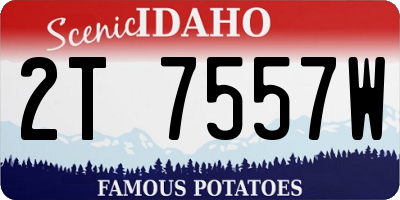ID license plate 2T7557W