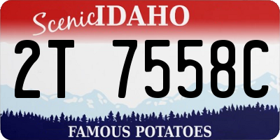 ID license plate 2T7558C
