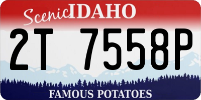 ID license plate 2T7558P