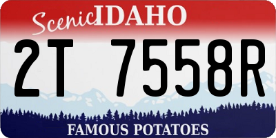 ID license plate 2T7558R