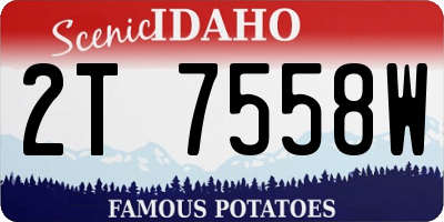 ID license plate 2T7558W