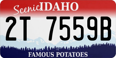 ID license plate 2T7559B