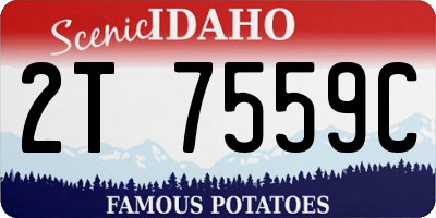 ID license plate 2T7559C