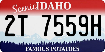 ID license plate 2T7559H