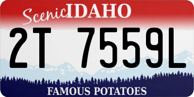 ID license plate 2T7559L