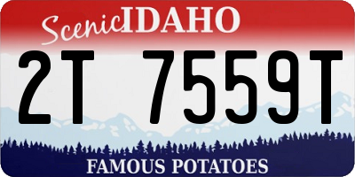 ID license plate 2T7559T