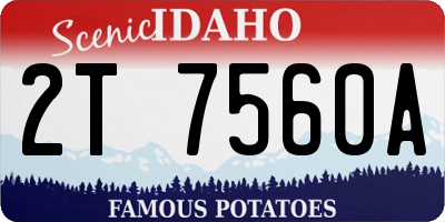 ID license plate 2T7560A