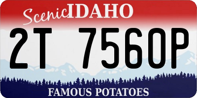 ID license plate 2T7560P