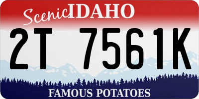 ID license plate 2T7561K
