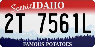 ID license plate 2T7561L