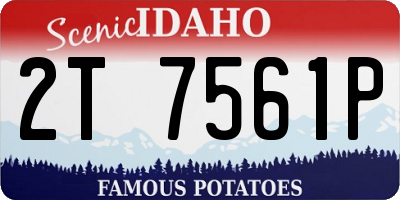 ID license plate 2T7561P
