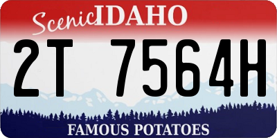 ID license plate 2T7564H