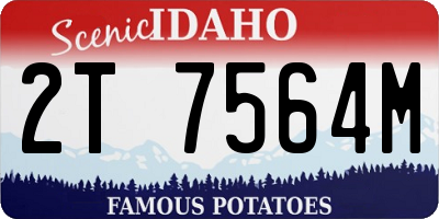ID license plate 2T7564M
