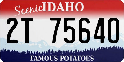 ID license plate 2T7564O