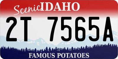 ID license plate 2T7565A