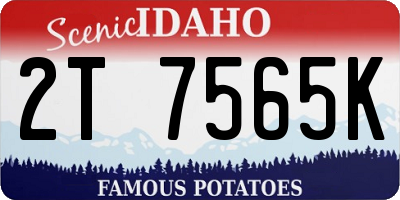 ID license plate 2T7565K