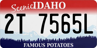 ID license plate 2T7565L