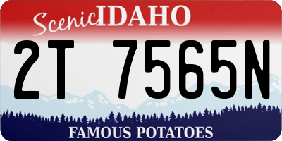 ID license plate 2T7565N