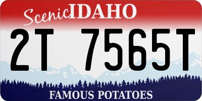 ID license plate 2T7565T