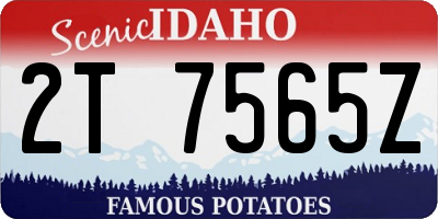 ID license plate 2T7565Z