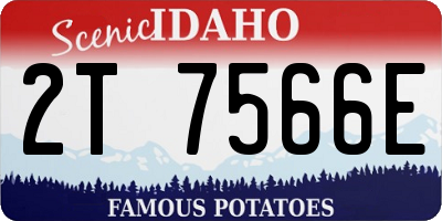 ID license plate 2T7566E